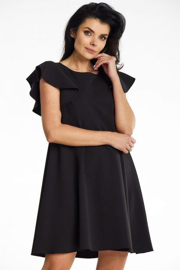 Robe Ample Courte Noire