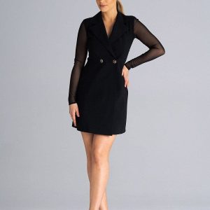 robe blazer noire chic
