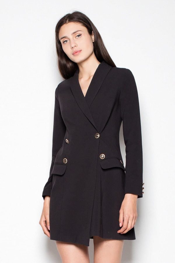 robe blazer noire chic