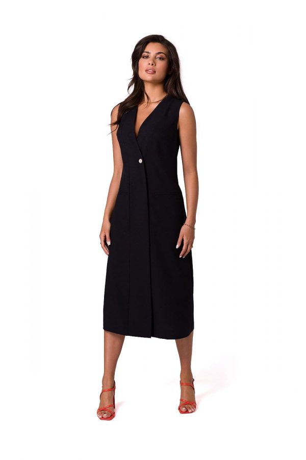 Robe Blazer Noire sans manches