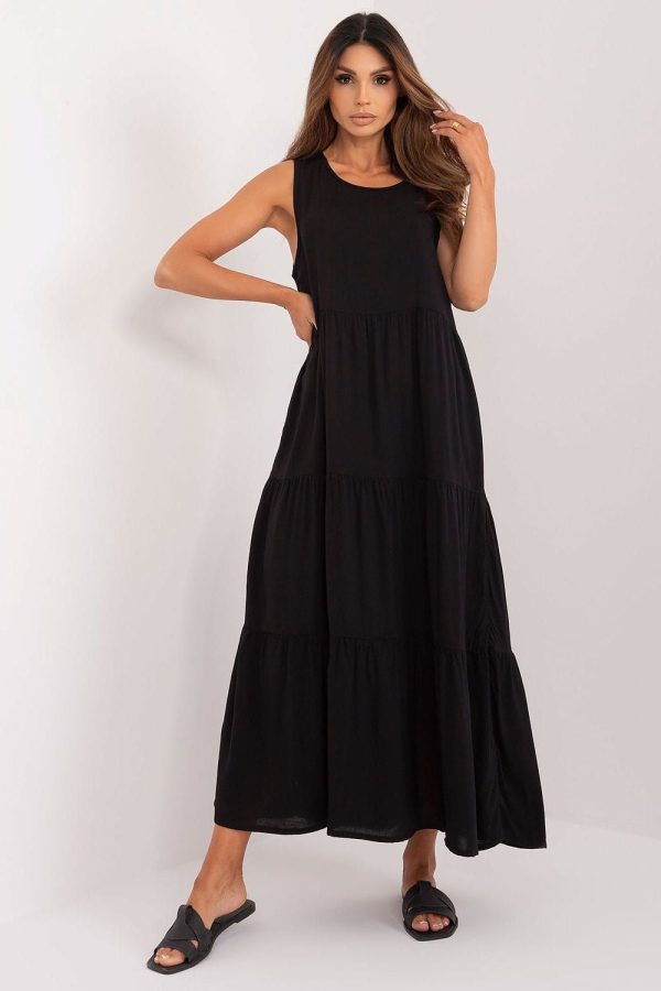 robe casual noire fluide