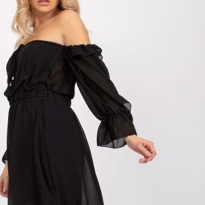 robe de cocktail en tulle noire