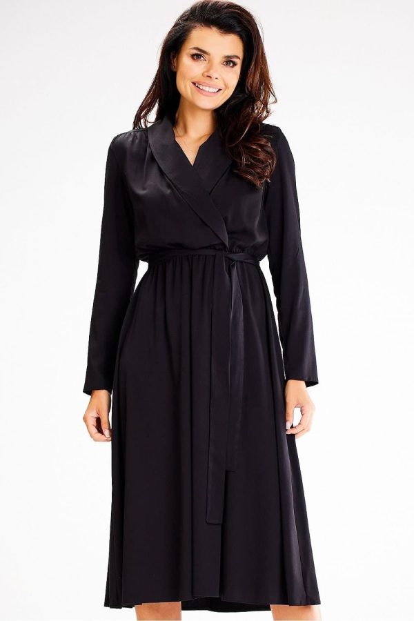 robe de jour noire élégante