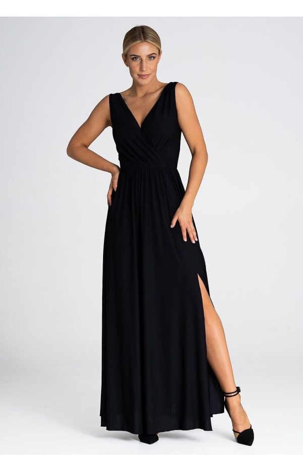 Robe de soirée longue noire