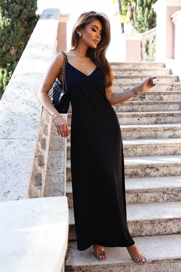 robe de soirée noire glamour
