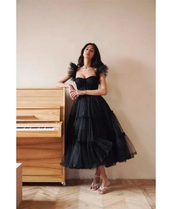 Robe de soirée noire élégante