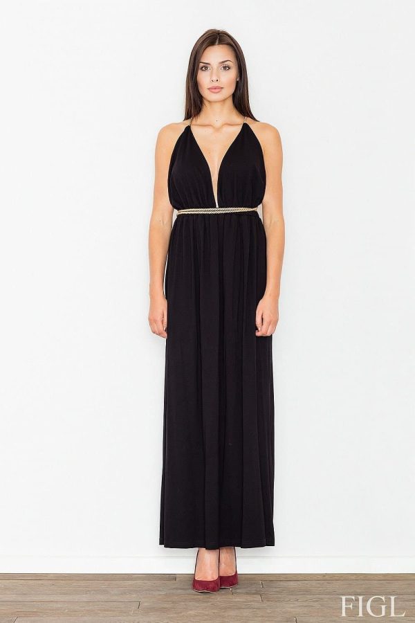 robe empire chic noire longue