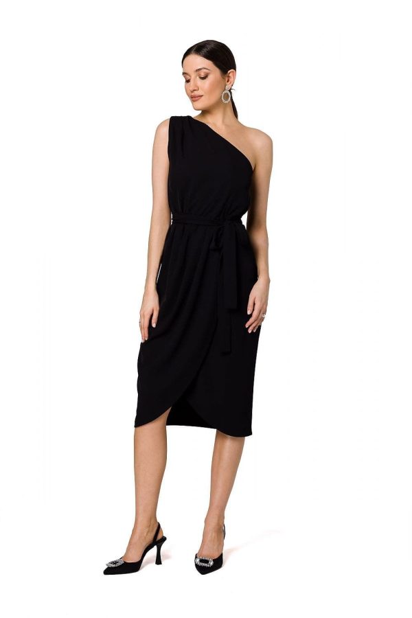 robe fendue noire chic