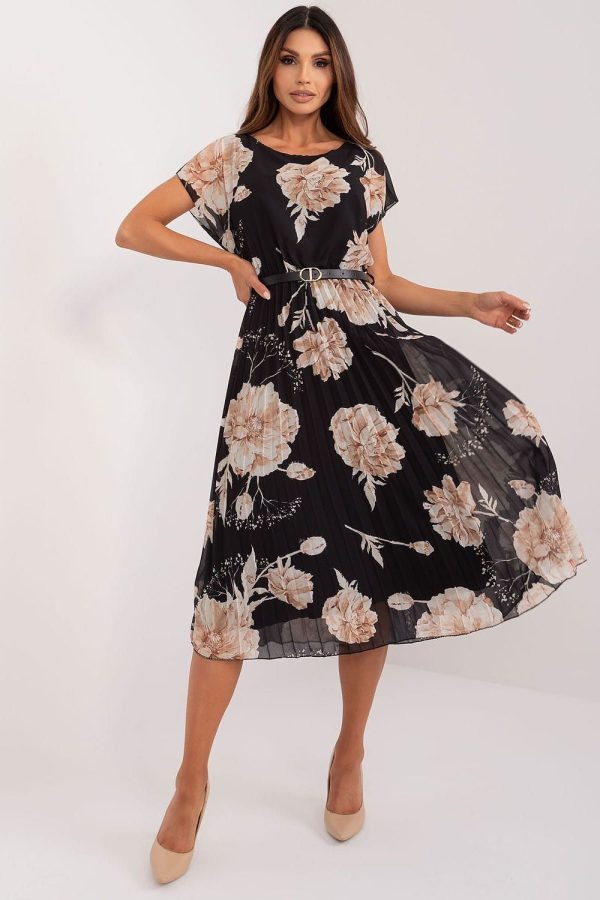 robe fleurie noire