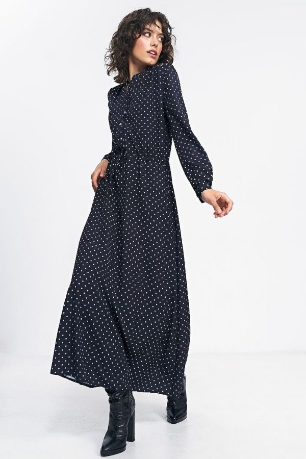 robe longue à pois