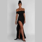 robe longue fendue élégante