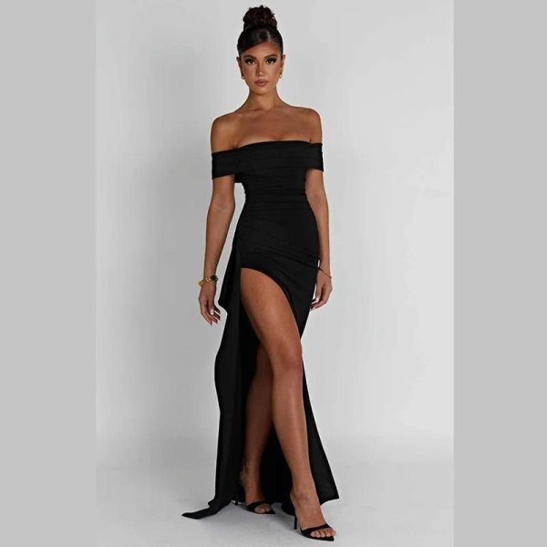 robe longue fendue élégante