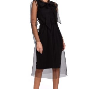 robe noire chic cocktail midi