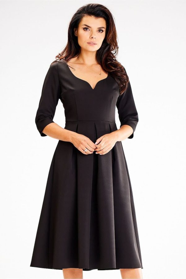 robe noire chic mi longue