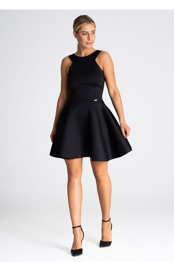 robe noire courte évasée