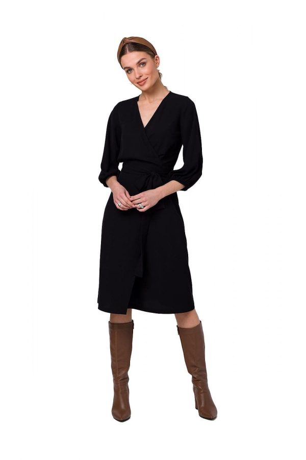 robe portefeuille noire chic