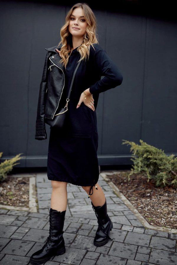 robe sweat noire simple