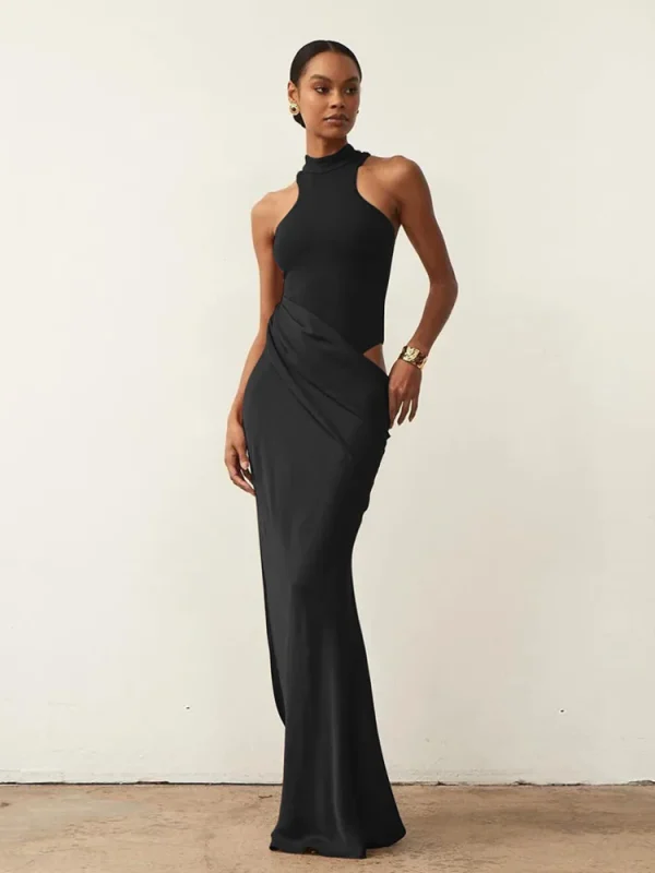robe de soirée longue noir