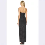 longue robe bustier noir
