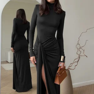 élégante robe de soirée noire