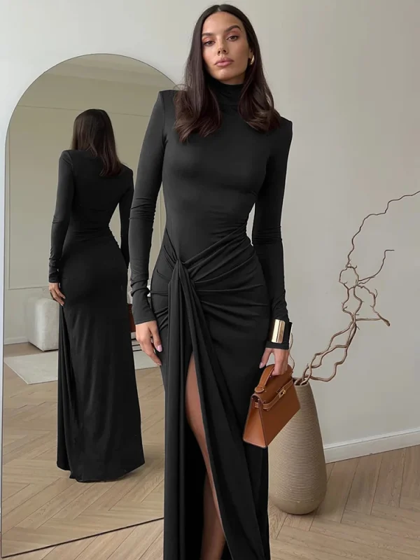 élégante robe de soirée noire