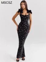 robe de soirée longue noire