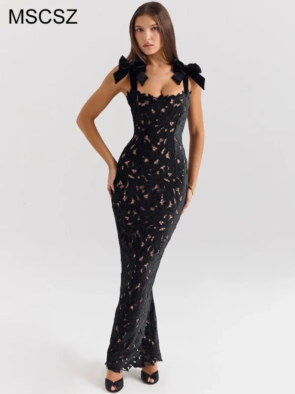 robe de soirée longue noire