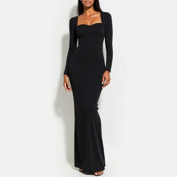robe de soirée noire élégante