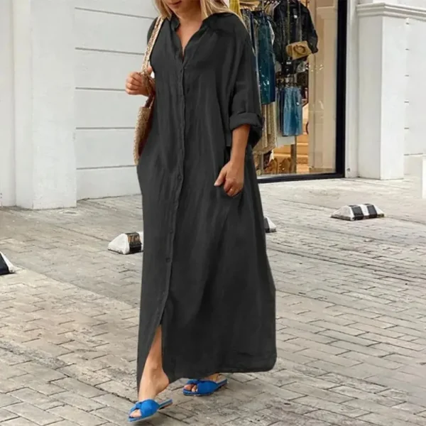 robe longue noire élégante