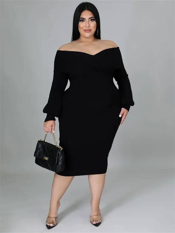 Robe Noire Simple Grande Taille