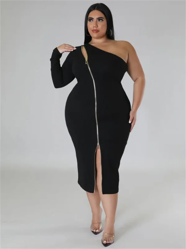 Robe Noire Sexy Élégante