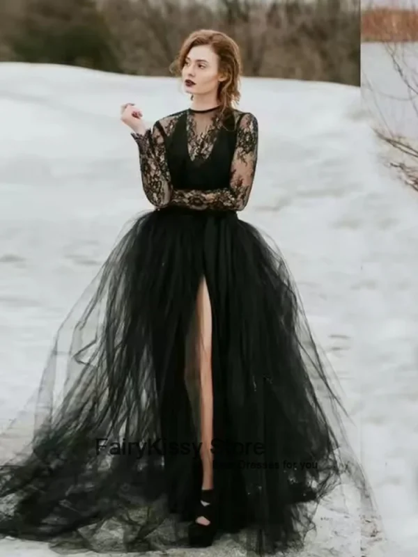 robe de mariée noire gothique