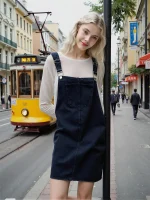 robe noire salopette en jean
