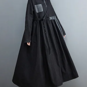 robe noire en jean élégante