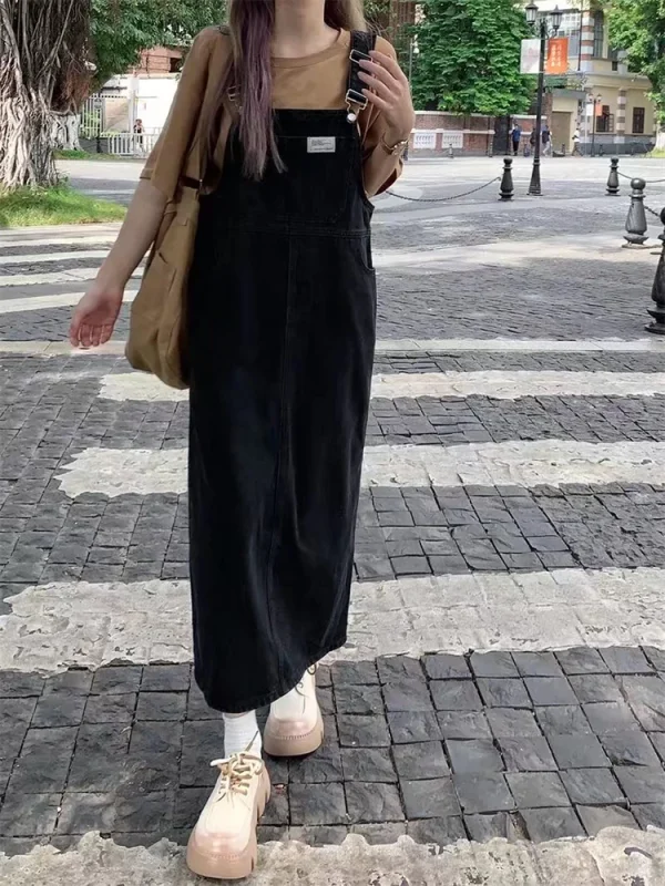 robe noire salopette
