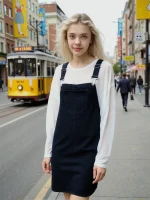 tenue chic en jean noir