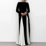 robe noire et blanche élégante
