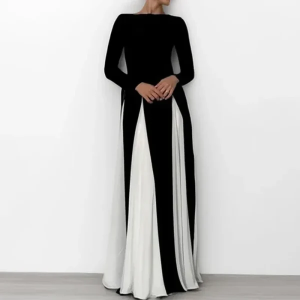 robe noire et blanche élégante