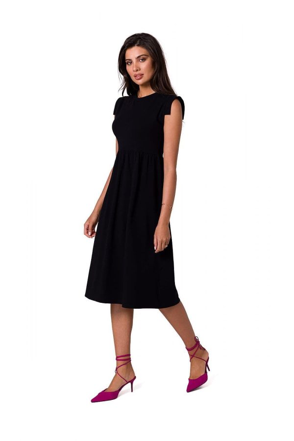 Robe de cocktail noire midi